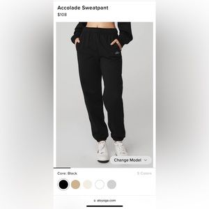 Alo Yoga Accolade Sweatpants Black L